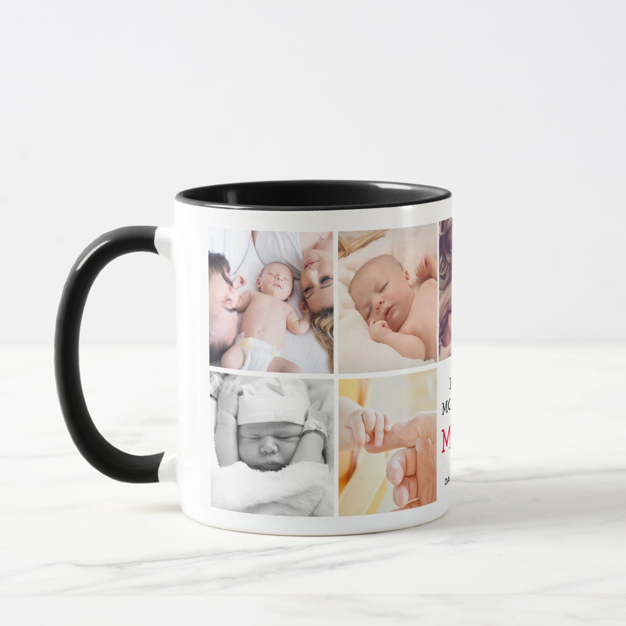 Cute First Mother's Day Photo Collage Accent Mug - "Mommy We Love You" Gift