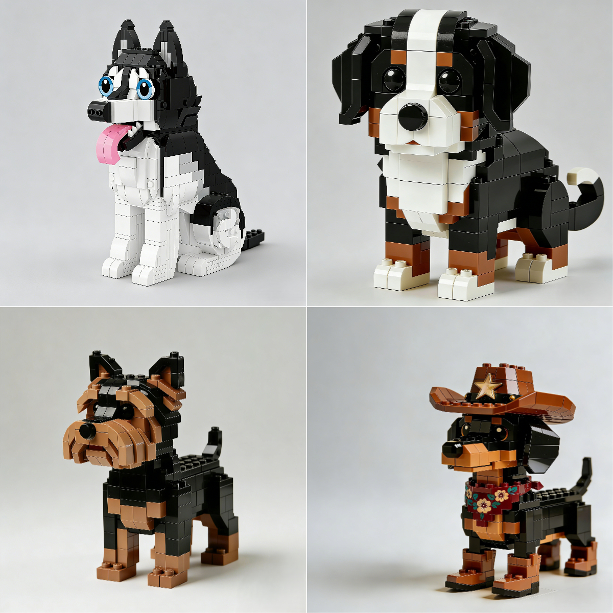 Cute Dog Collection Building Blocks