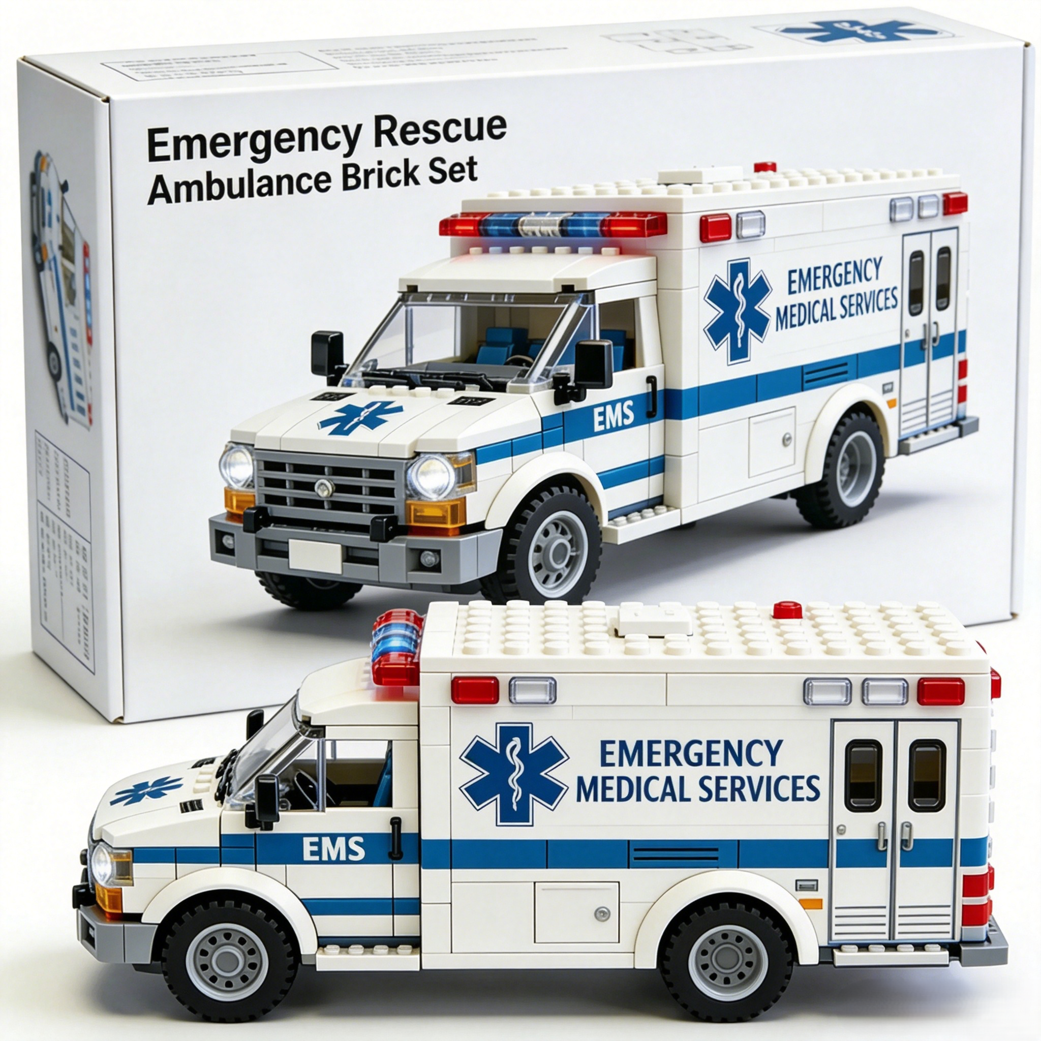 Emergency Rescue Ambulance Brick Set – Honor the Heroes Who Save Lives