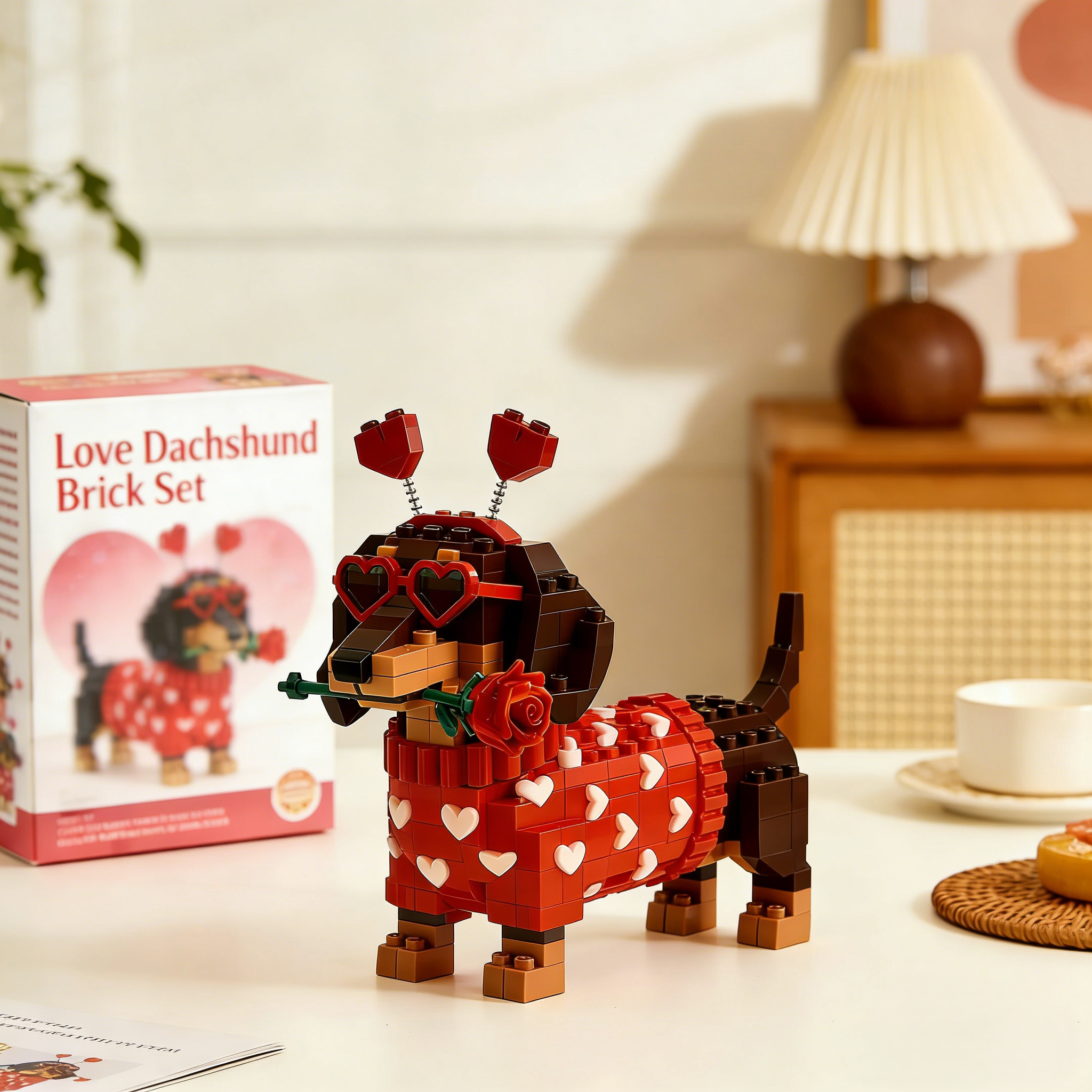  Love Dachshund Brick Set 