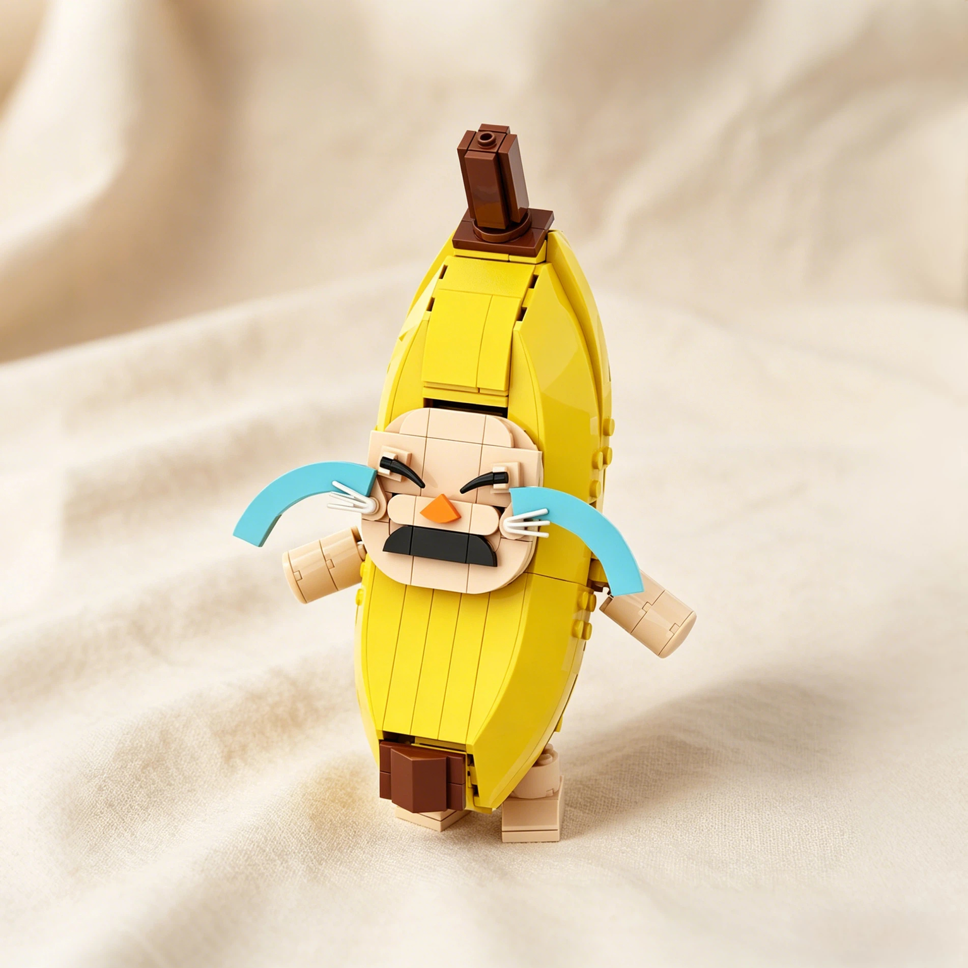 Crying Banana Brick Figure | Funny Emotional Support Build