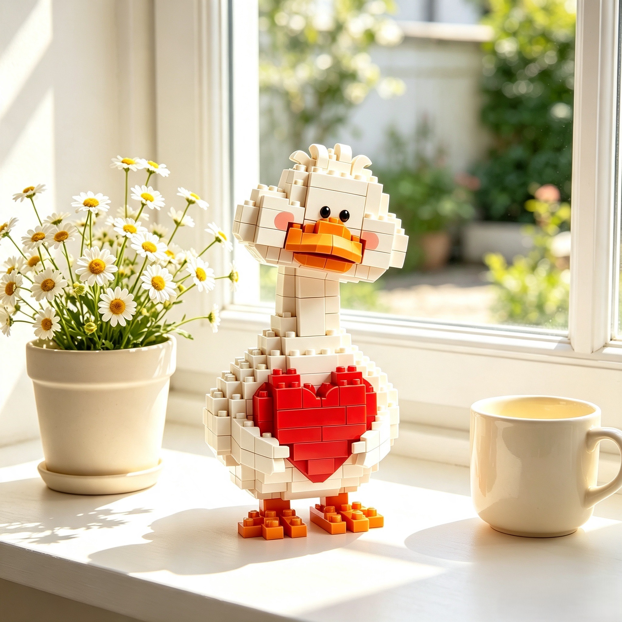 Heart Hug Duck Building Block Set