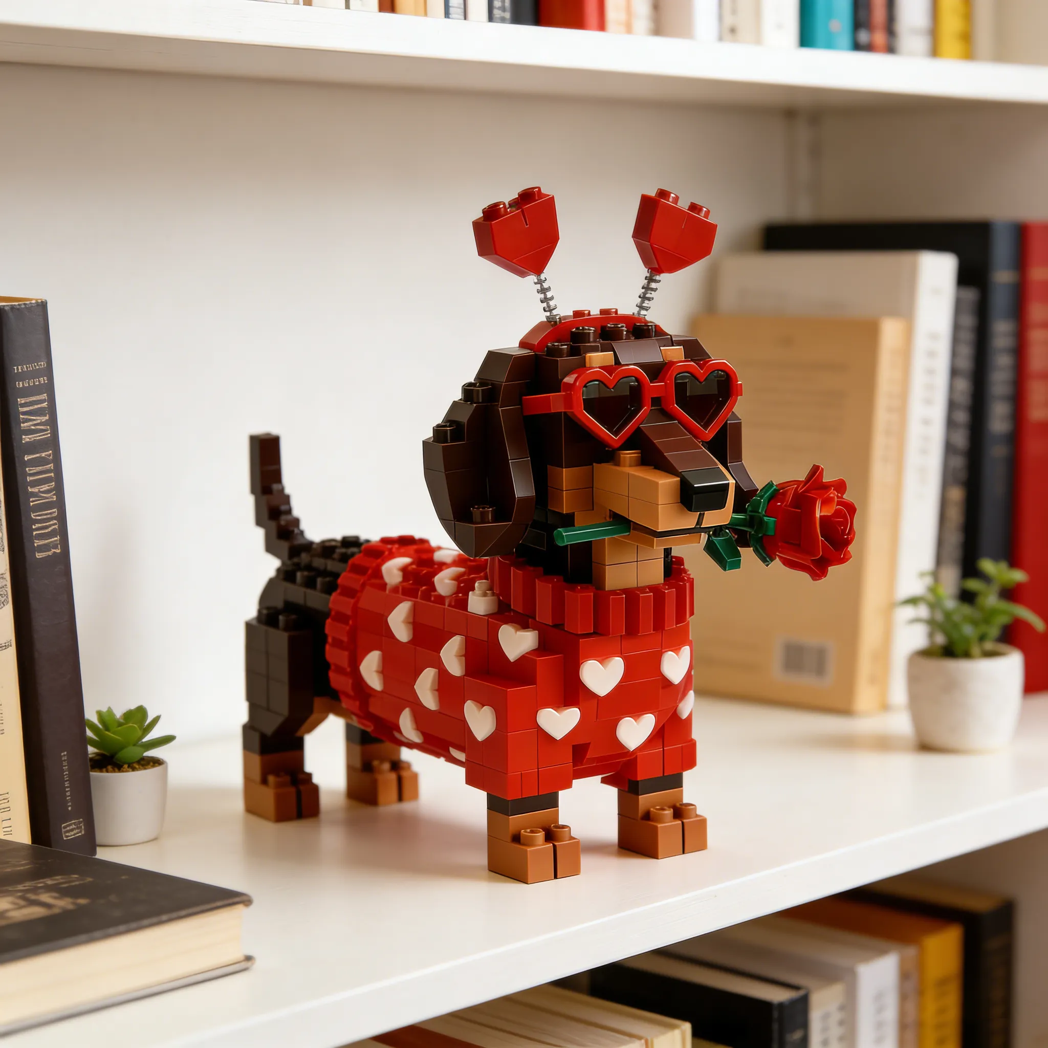  Love Dachshund Brick Set 