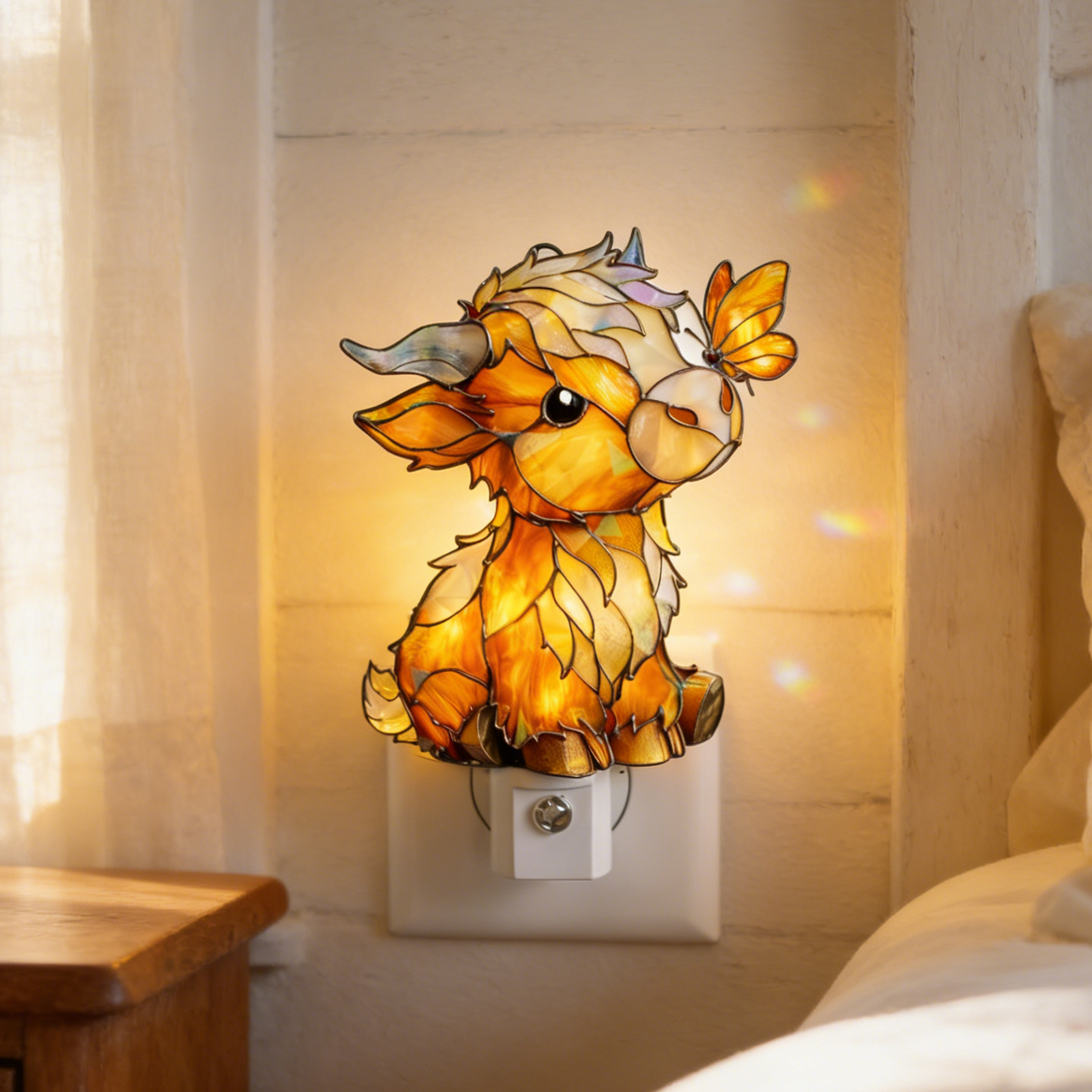 🔥LAST DAY 50% OFF - 🐮Handmade Highland Cow Butterfly Night Light🦋✨(𝐋𝐮𝐜𝐚𝐬 𝐇𝐚𝐥𝐞 𝐇𝐚𝐧𝐝𝐦𝐚𝐝𝐞®)