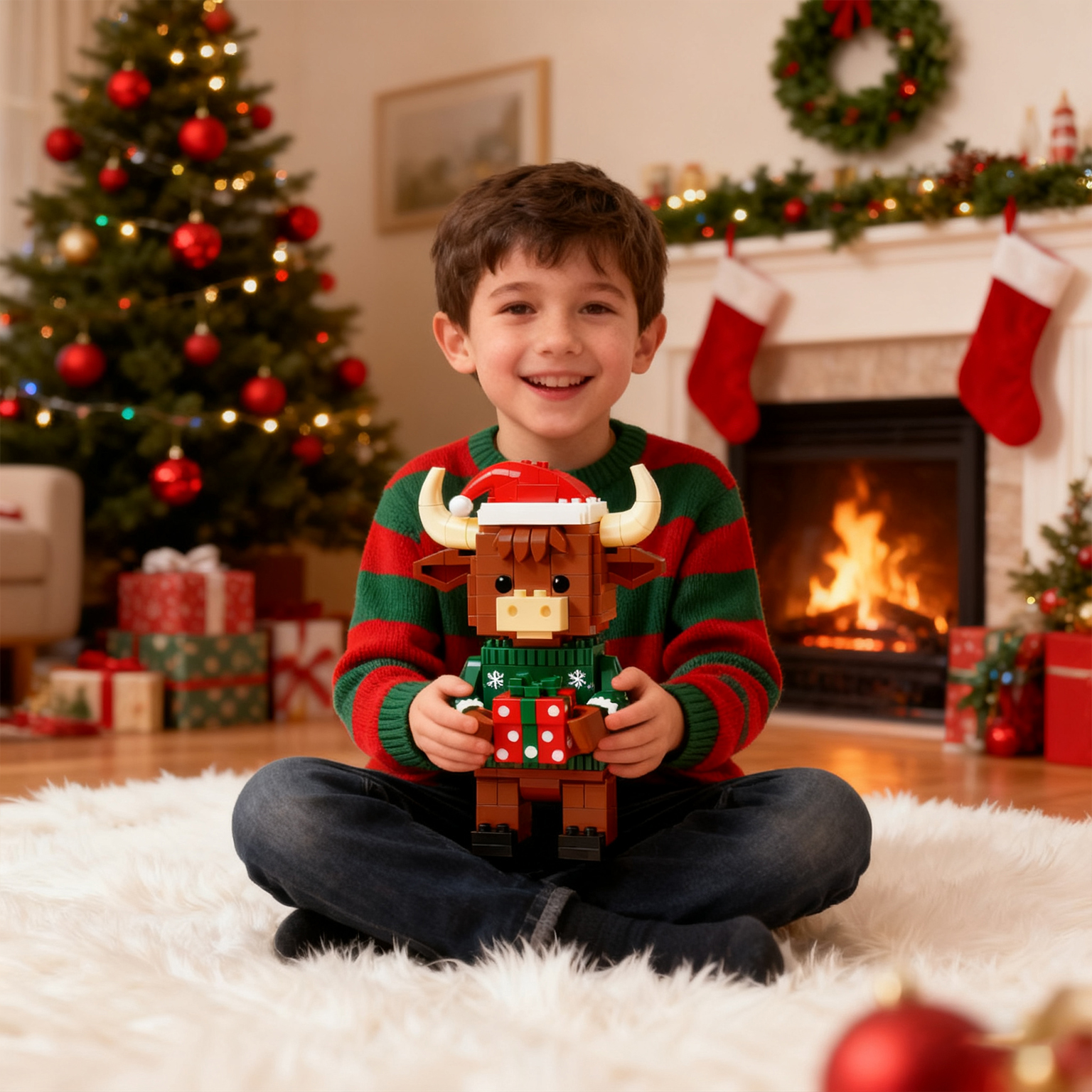 🎄2025 LIMITED EDITION--HIGHLAND CHRISTMAS COW BRICK SET🧱🐮