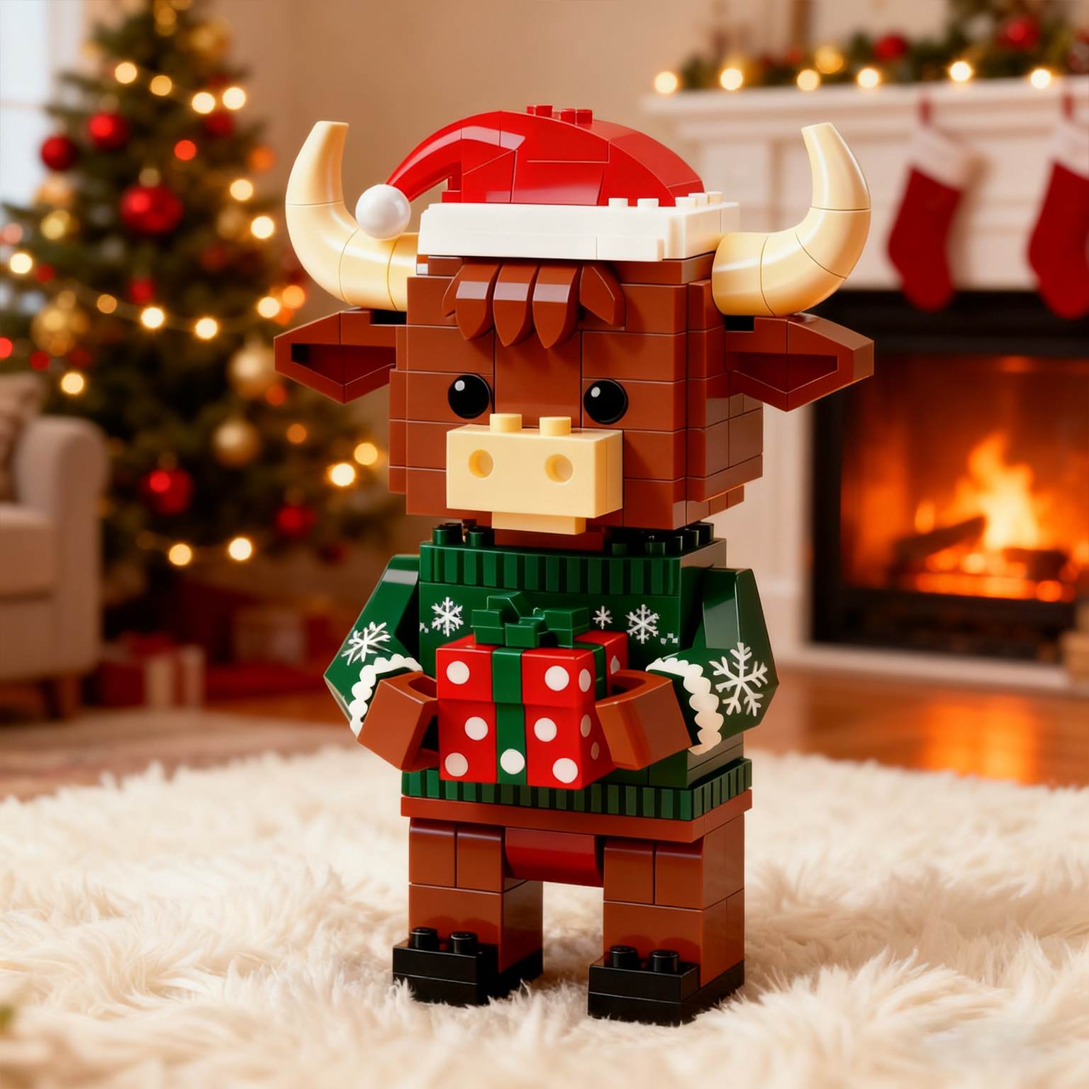 🎄2025 LIMITED EDITION--HIGHLAND CHRISTMAS COW BRICK SET🧱🐮