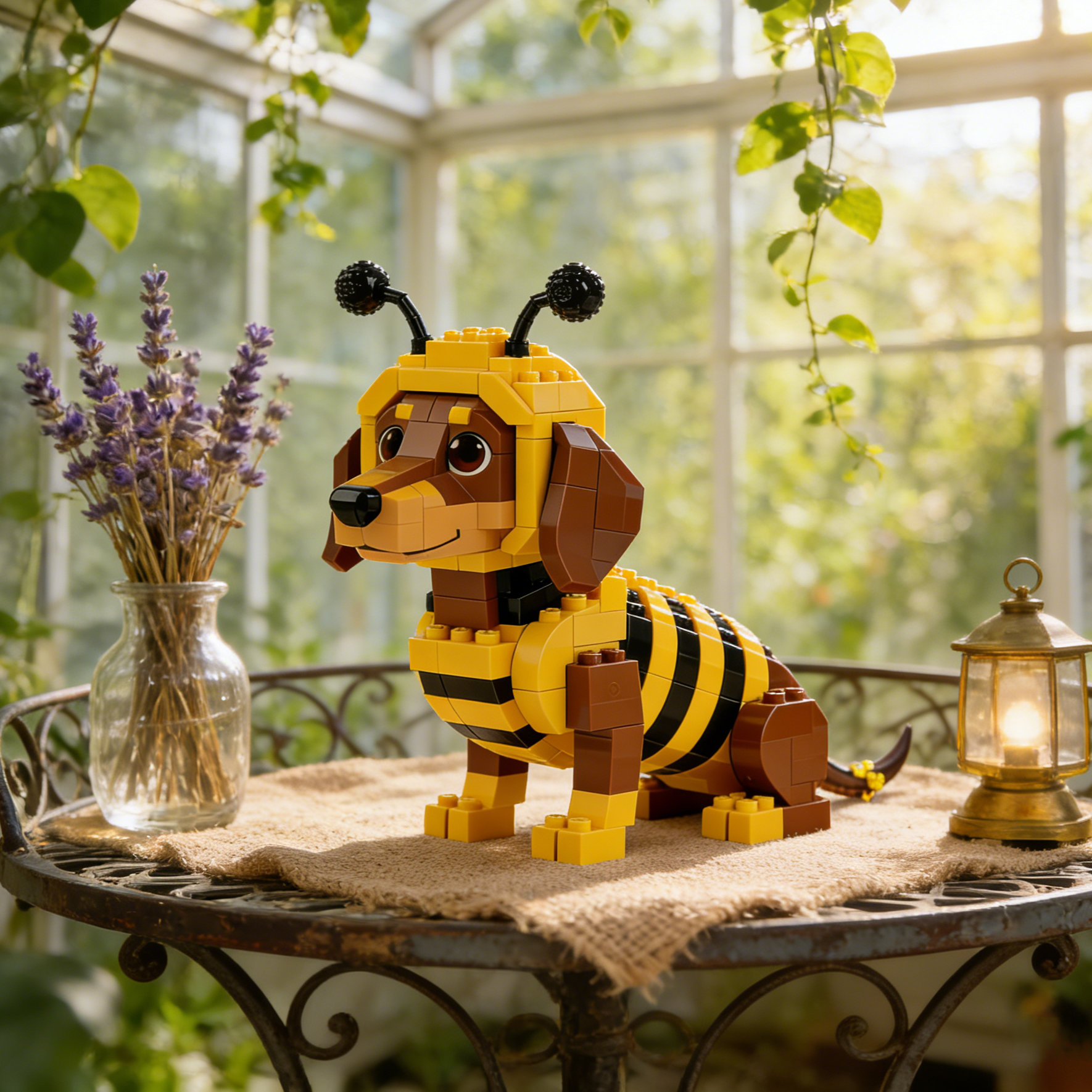 Bee Dachshund Building Block set