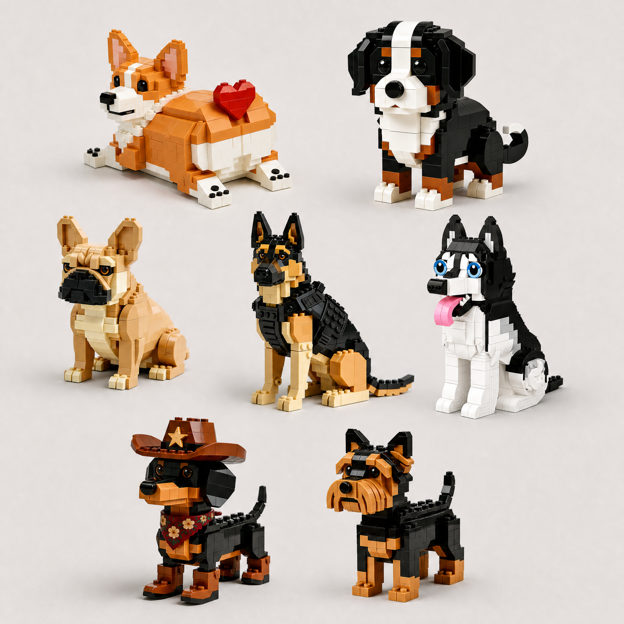 Pawsome Seven – Complete Dog Building Block Collector’s Set