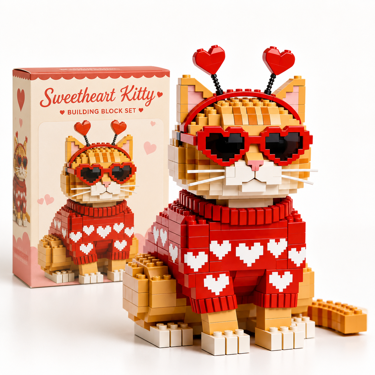 🧡 Love Ginger Cat Brick Set