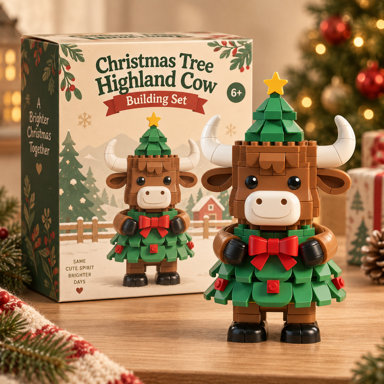 Christmas Tree Highland Cow Building Set 🎄🐮