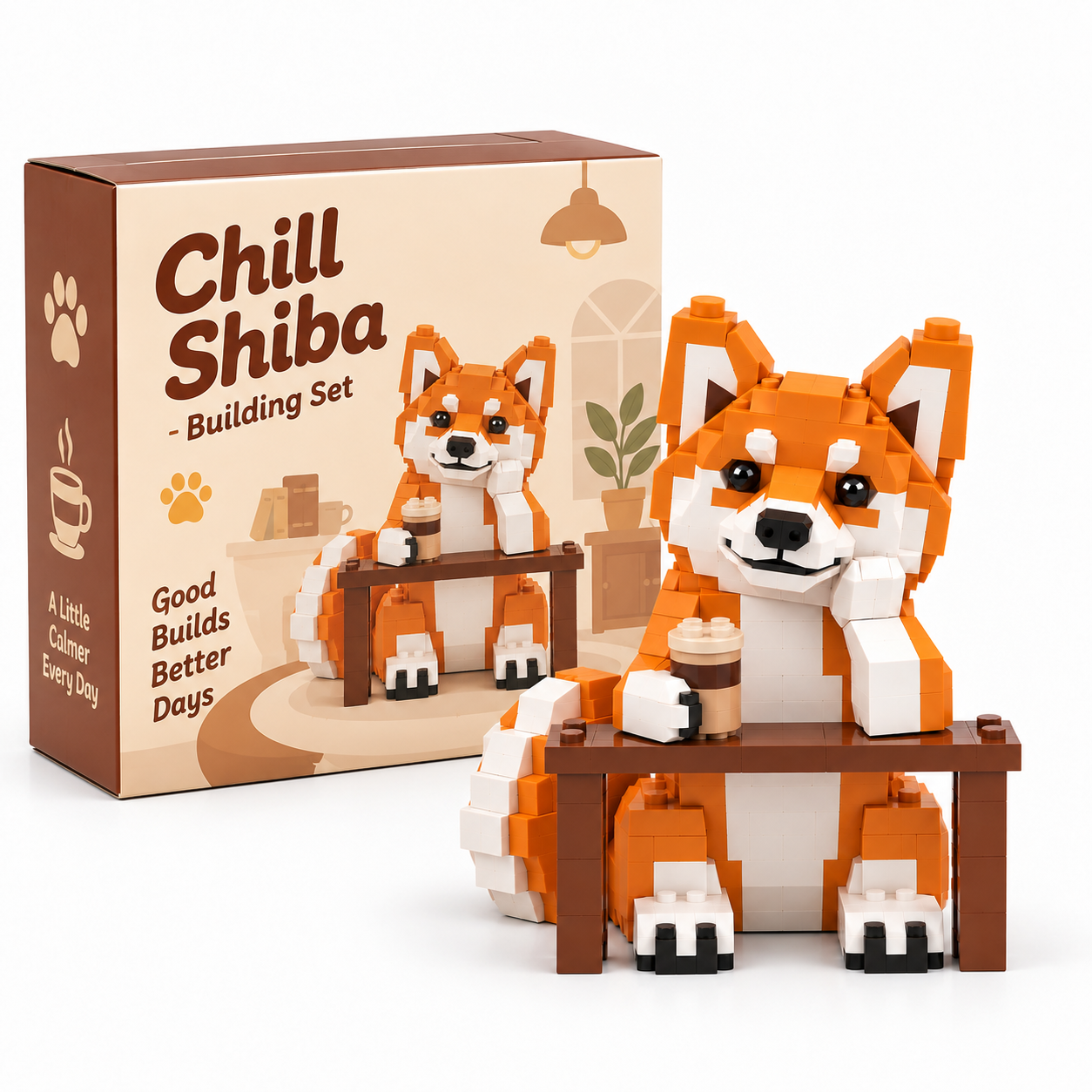 Chill Shiba Building Set ☕🐕