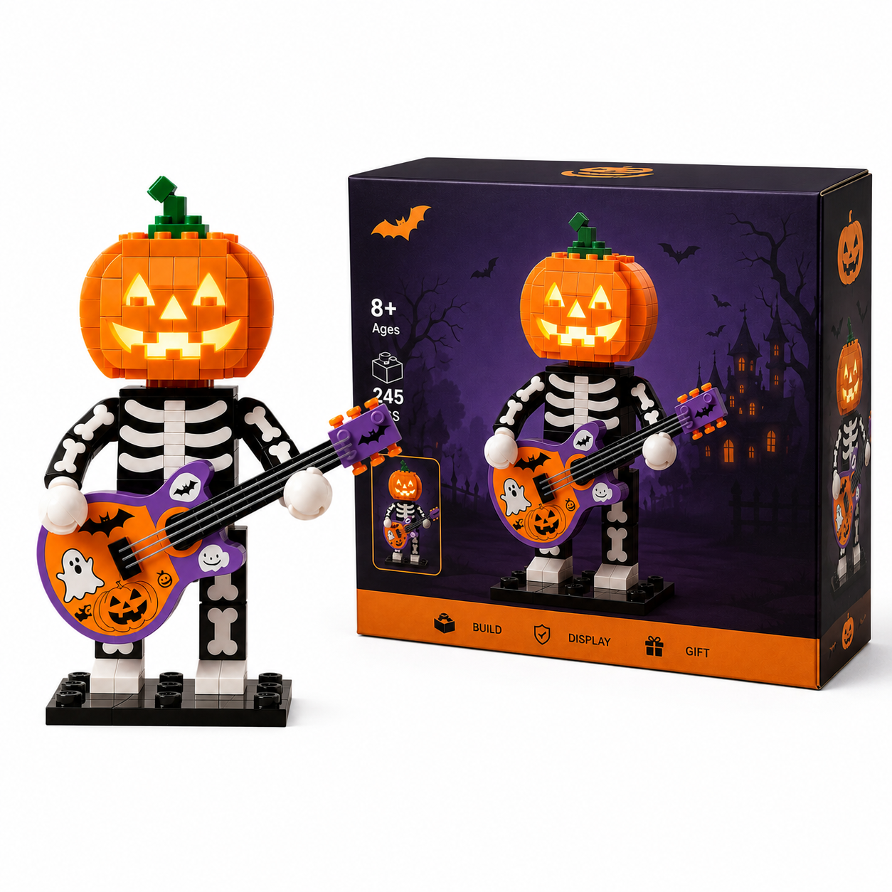  Halloween Limited Edition-Pumpkin Head Skull Guitarist