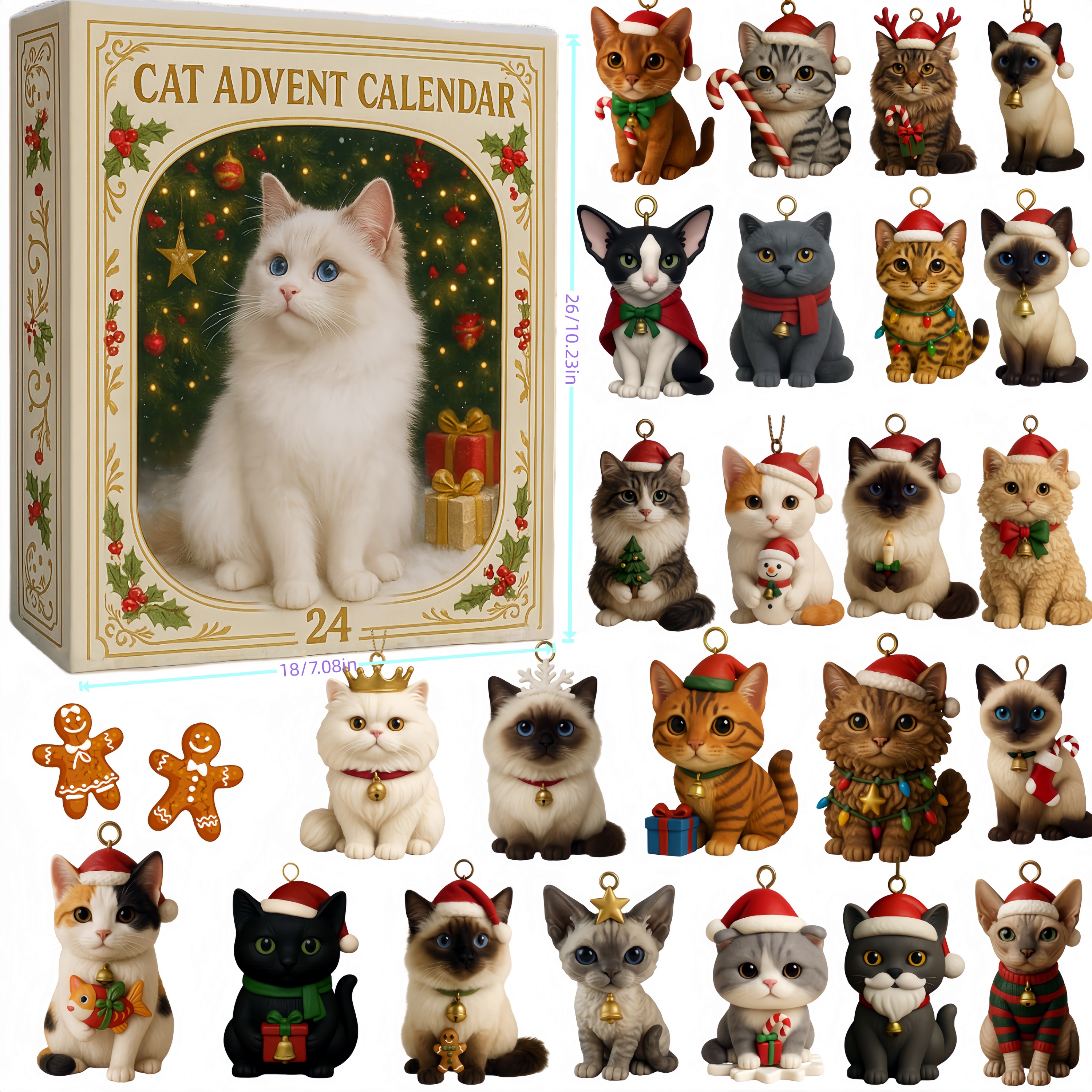 🌲Christmas Gift--Cat Lovers Advent Calendar 2025(𝐋𝐮𝐜𝐚𝐬 𝐇𝐚𝐥𝐞 𝐇𝐚𝐧𝐝𝐦𝐚𝐝𝐞®)