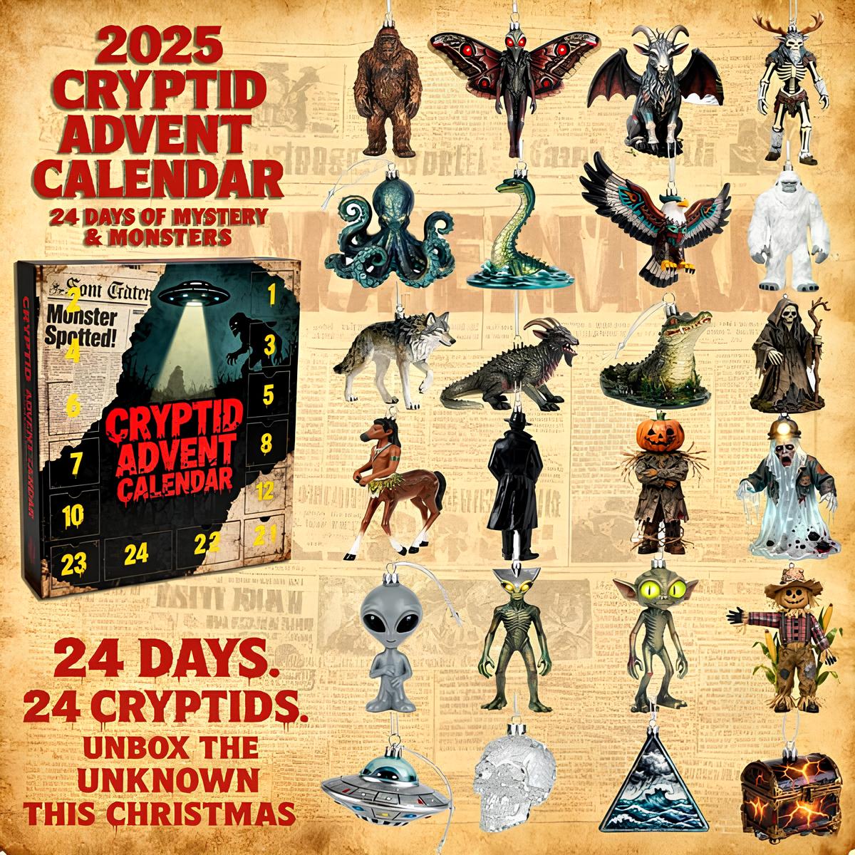 👁️Mysteries of the Unknown – 2025 Cryptid Advent Calendar