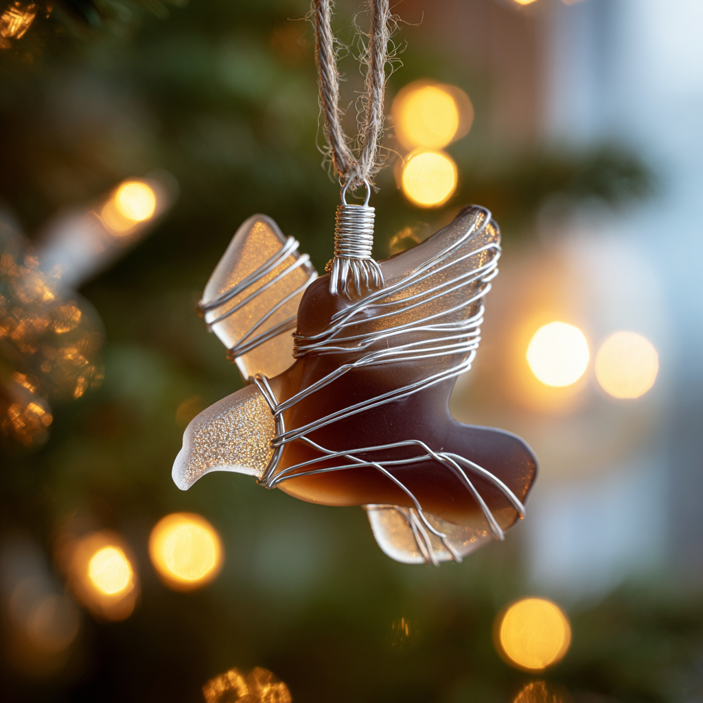 🌊🐦 Sea Glass Bird Ornaments(𝐋𝐮𝐜𝐚𝐬 𝐇𝐚𝐥𝐞 𝐇𝐚𝐧𝐝𝐦𝐚𝐝𝐞®)