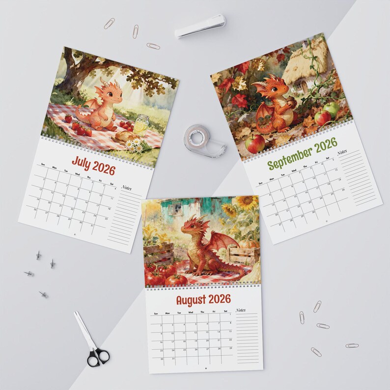 🔥Limited Edition, Only 100 Sets Left! - 🐉2026 Cottagecore Dragon Monthly Calendar(𝐋𝐮𝐜𝐚𝐬 𝐇𝐚𝐥𝐞 𝐇𝐚𝐧𝐝𝐦𝐚𝐝𝐞®)