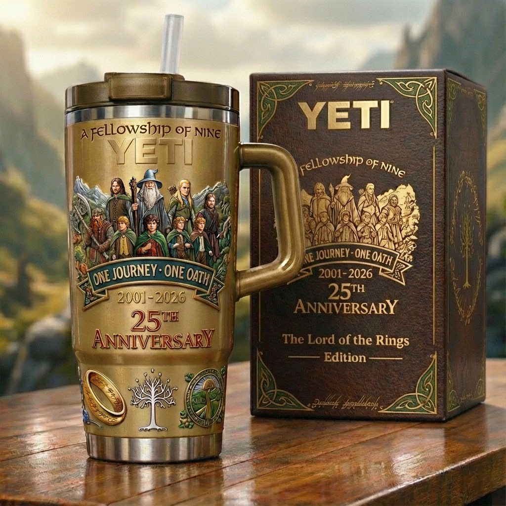 🧙‍♂️The Lord of the R💍ings – Fellowship of the Nine 25th Anniversary YETI Tumbler (2001–2026)