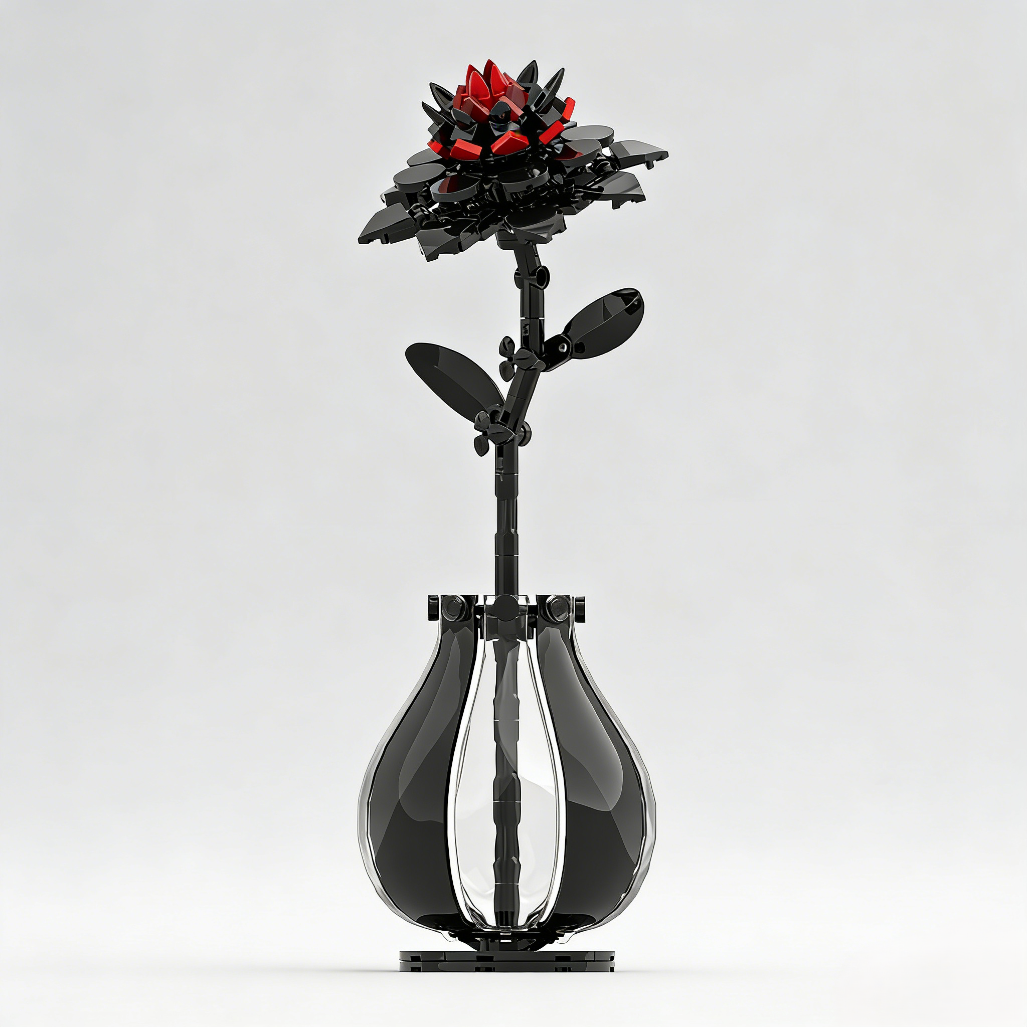 🖤🌹 Gothic Black Rose – Eternal Lover Brick Flower