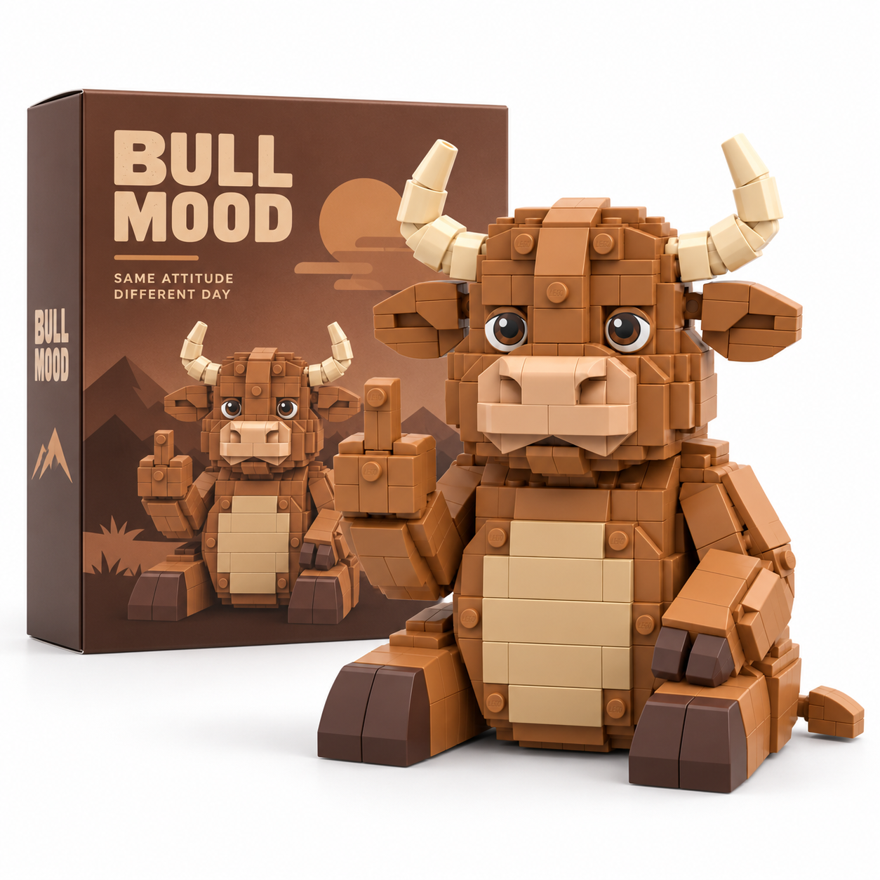 No Bull Today — Grumpy Bull Building Set 🐂 