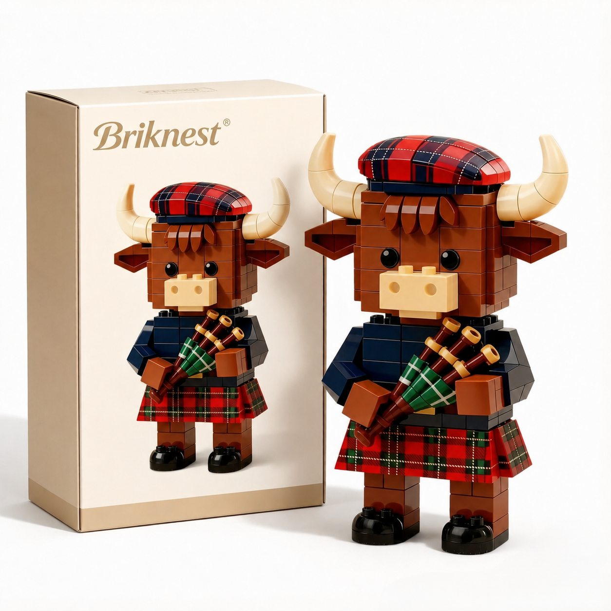 2026 Limited Edition--Scottish Highland Cow Bagpiper Brick Set
