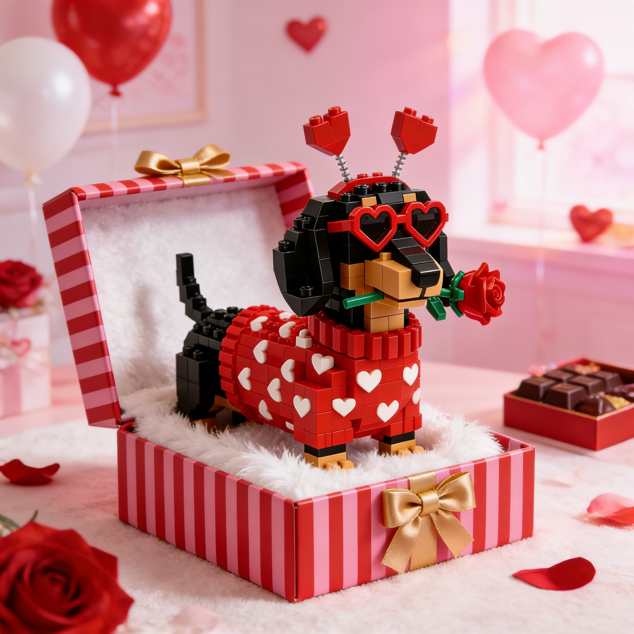 💖 2026 Valentine’s Day Exclusive Dachshund Brick Set 🐕