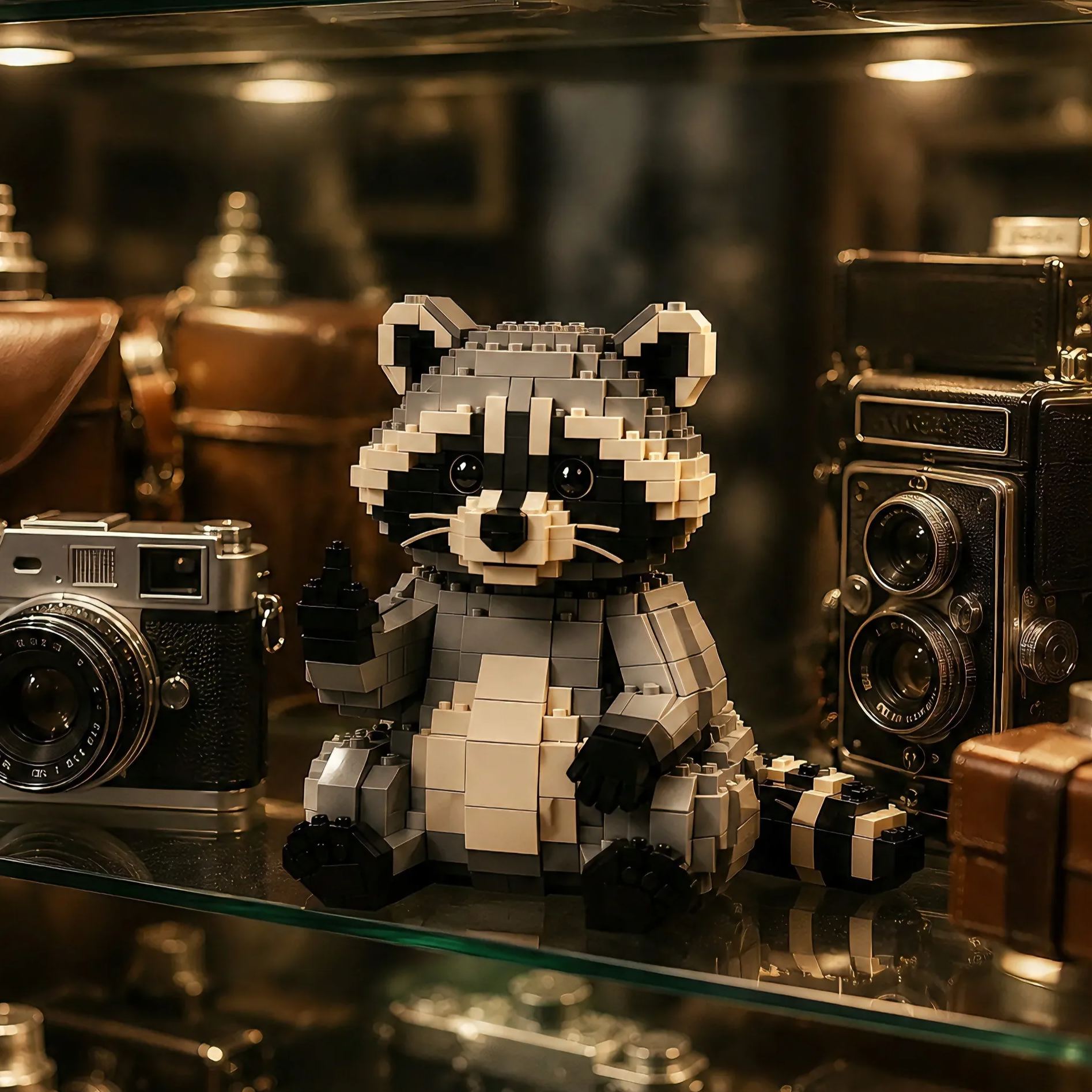 Sarcastic Raccoon Building Block Set