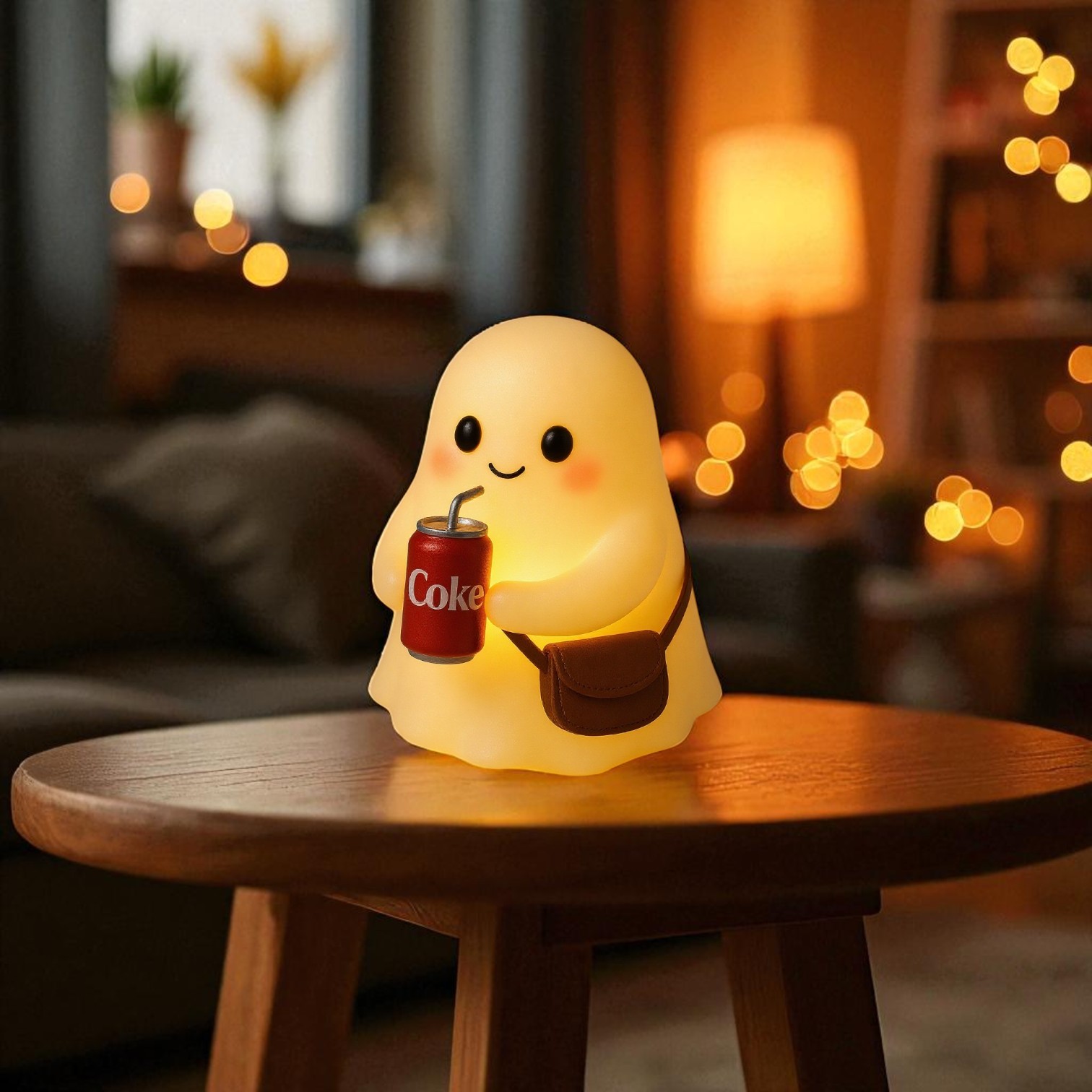 🔥Last Day 50% OFF-👻Handmade Cute Ghost Drinking Cola Night Light🔥
