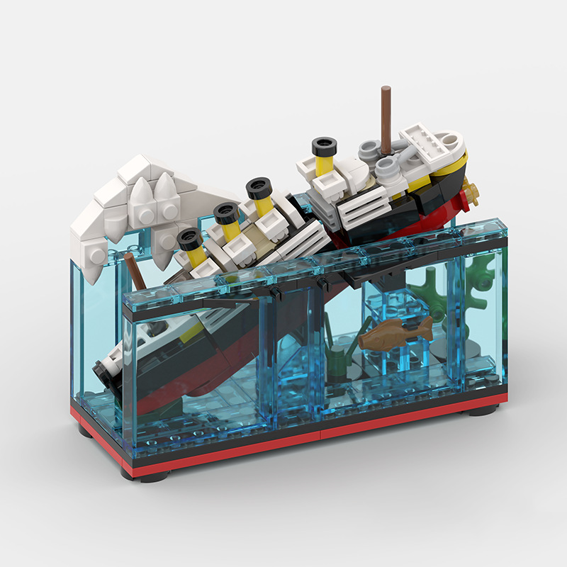 🚢Titanic Sinking Scene Micro Brick Set