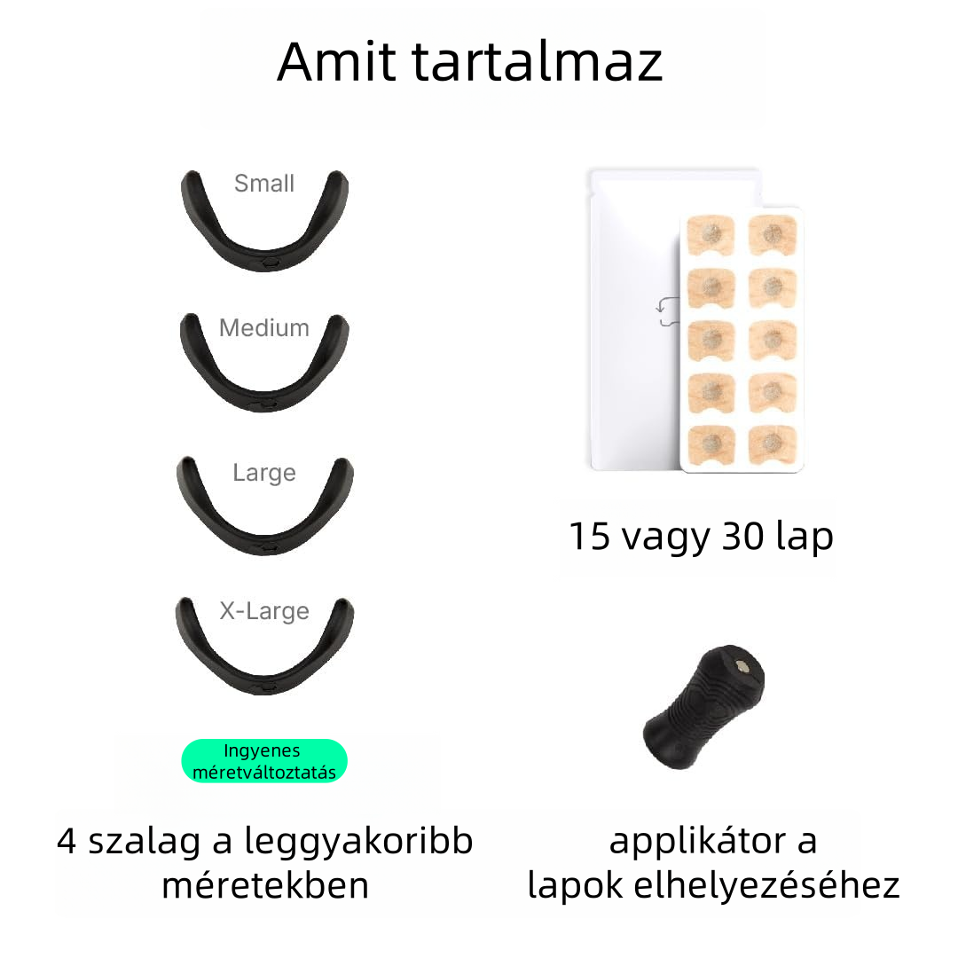 Mondjon búcsút a horkolásnak, lélegezzen szabadon egész éjjel! Szabadalmaztatott mágneses orrszalag rendszer – Javítja az oxigénbevitelt, csökkenti a horkolást, növeli az alvásminőséget.