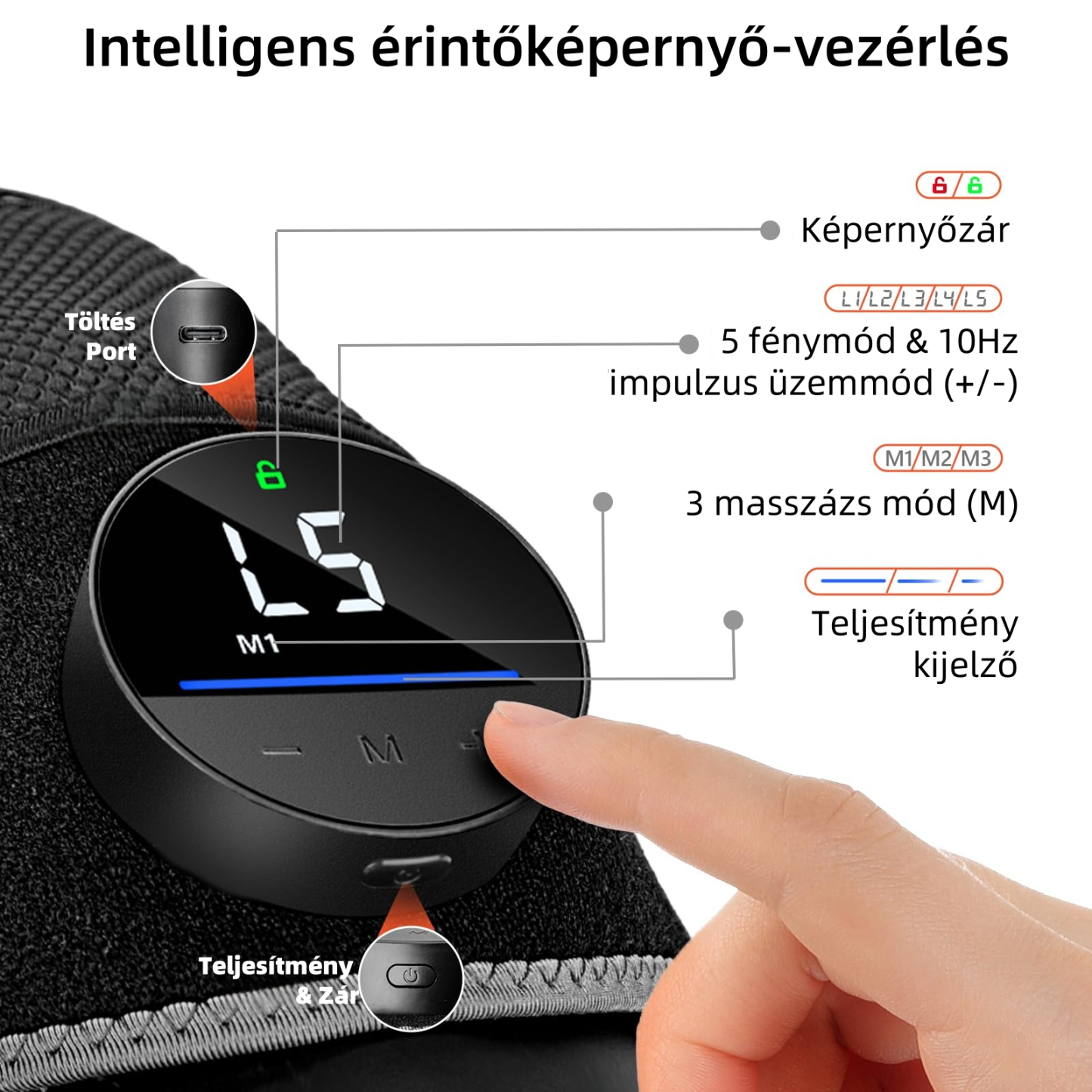 🦵 HALIDODO Vezeték Nélküli Piros Fény Terápiás Térdmasszírozó – Hő- és Vibrációs Kezeléssel, Gyorsabb Felépüléshez és Fájdalomcsillapításhoz