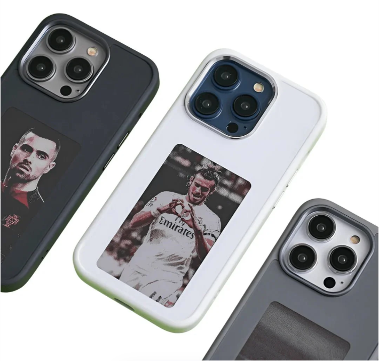 NFC Digitális Kijelzős Tok iPhone 15/16-hoz – Cserélhető Fotó, E-tinta Technológia, Nulla Akkufogyasztás-Vitalina