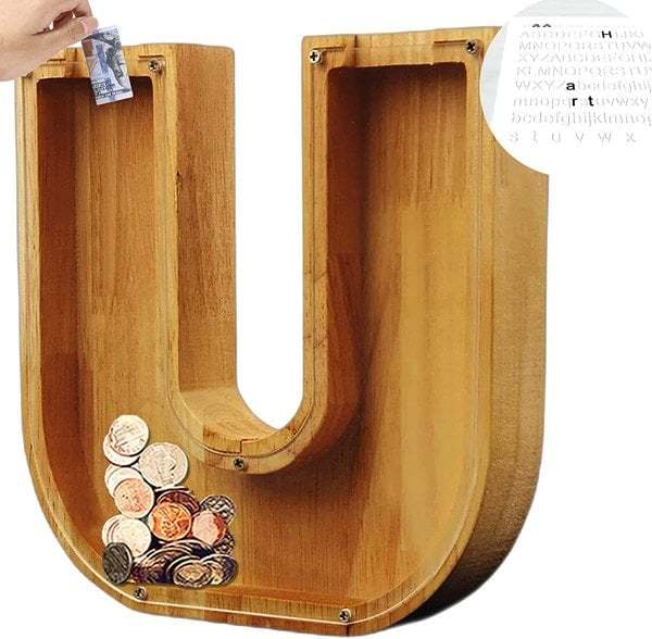 đ„Letter Piggy Bank-Wood Gift For Kids