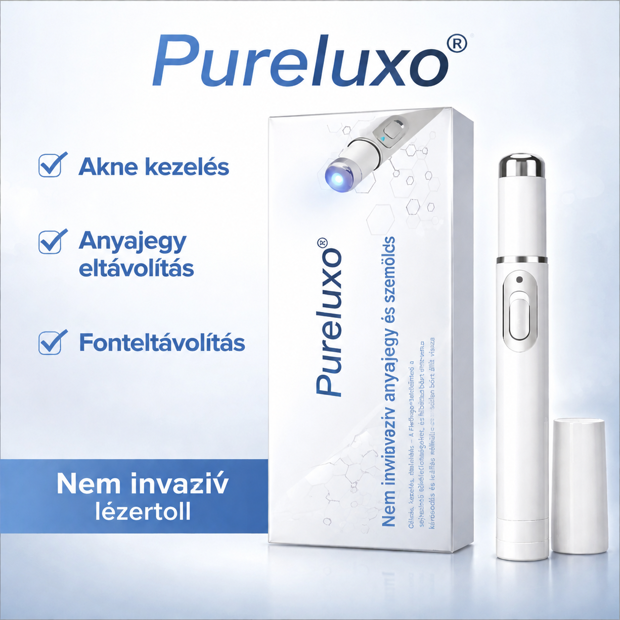 Pureluxo® non-invazív anyajegy- és szemölcseltávolító lézertoll✨