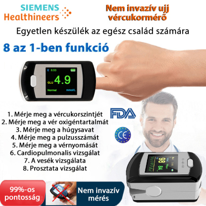 SIEMENS Healthineers non-invazív vércukormérő (8-as funkció 1/99%-os pontossággal)