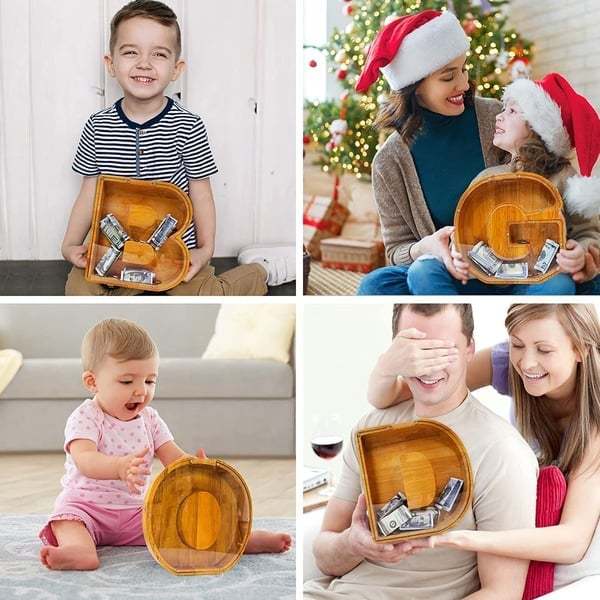 đ„Letter Piggy Bank-Wood Gift For Kids