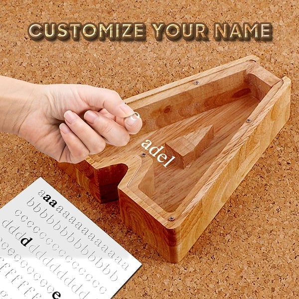 🔥Letter Piggy Bank-Wood Gift For Kids