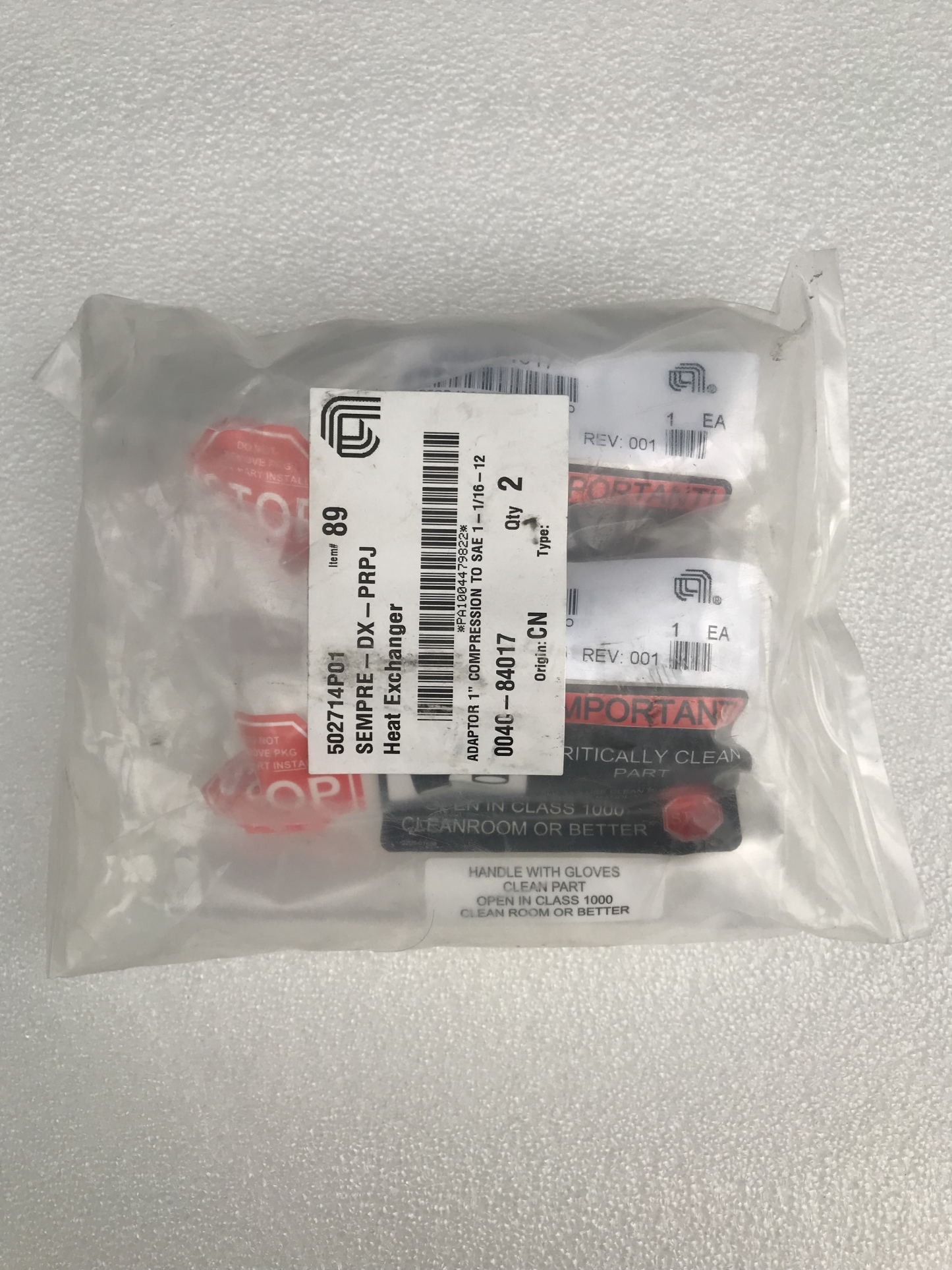 APPLIED MATERIALS AMAT ADAPTOR 1" COMPRESSION TO SAE 1 1/16-12 0040-84017