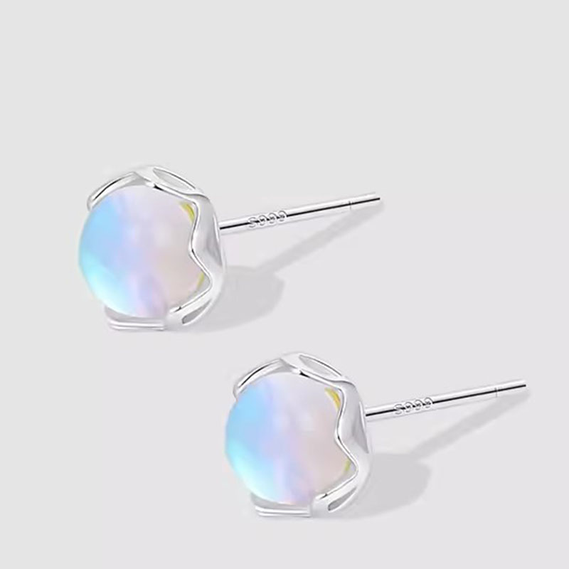 S925 Silver Moonstone Earrings