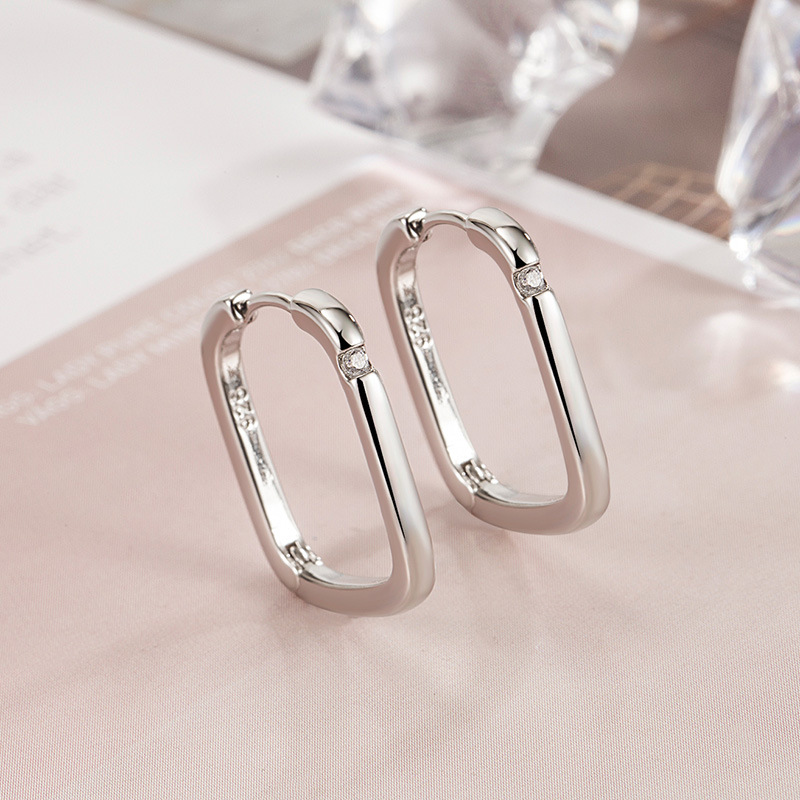 Geometric Square Hoop Earrings