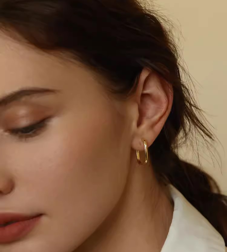 Geometric Square Hoop Earrings