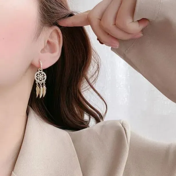 Mother's Day Sale🧡GOLDEN SLUMBER DREAMCATCHER EARRINGS