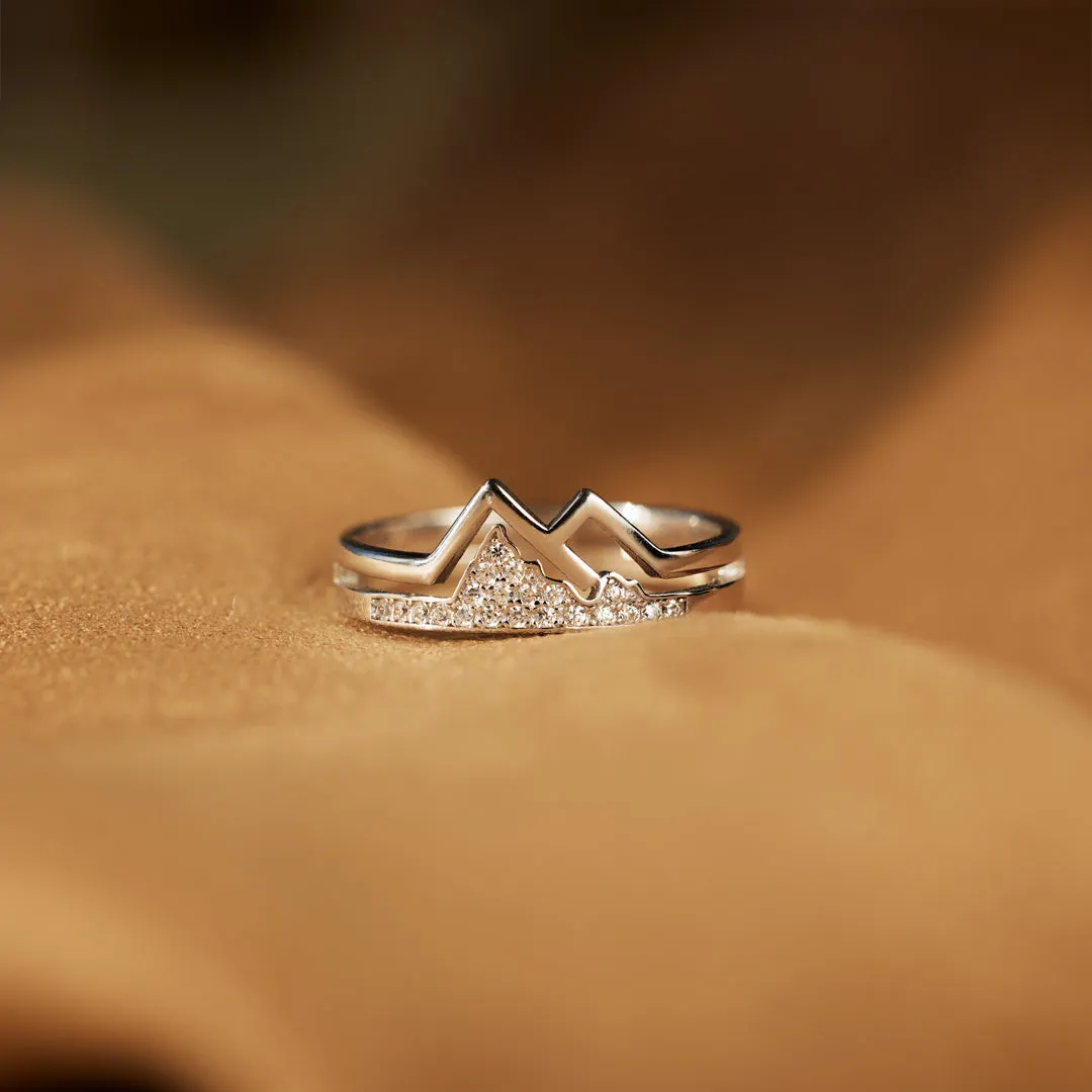 DAUGHTER FAITH MOVES MOUNTAINS PAVÉ MOUNTAIN RING