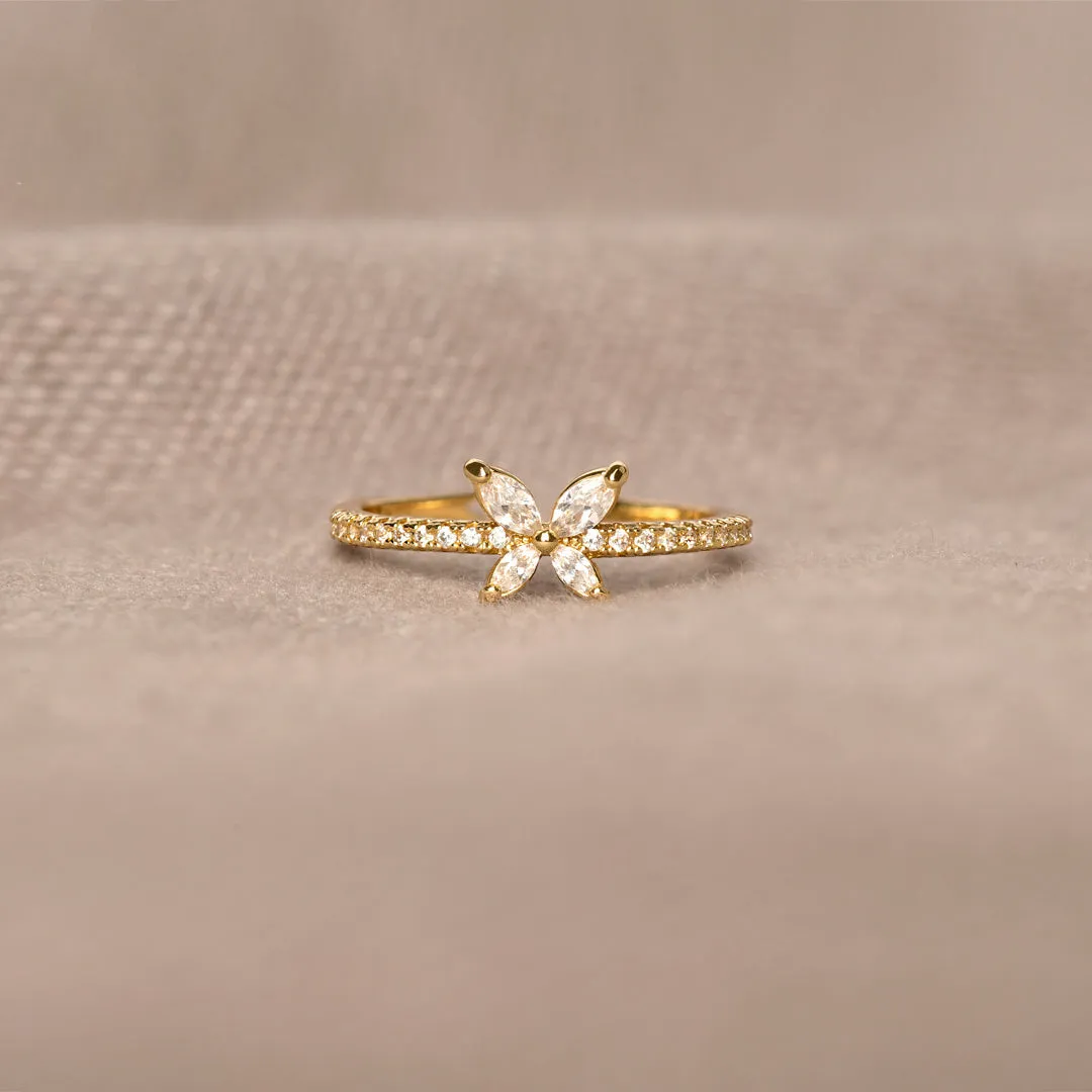 WITH BRAVE WINGS SHE FLIES BUTTERFLY RING
