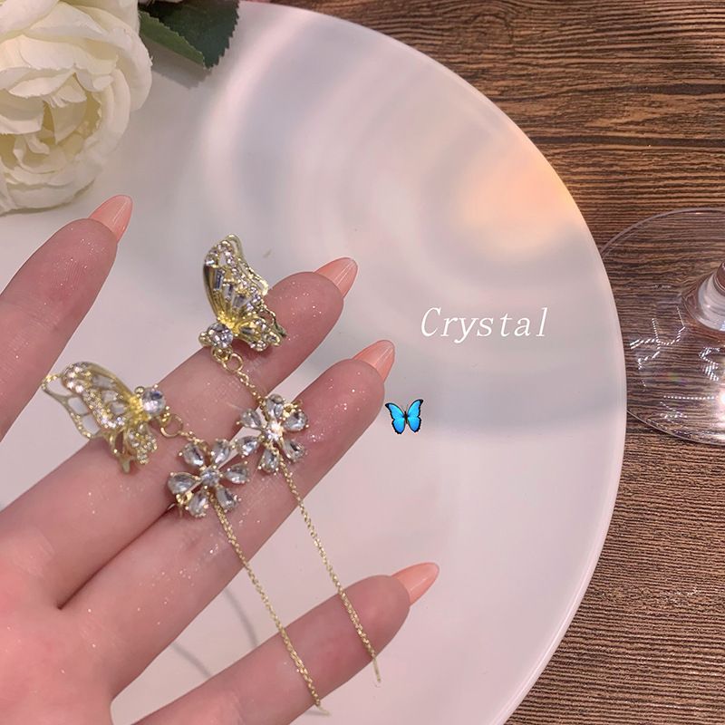 Butterfly Tassel Ear Cuff Without Piercing