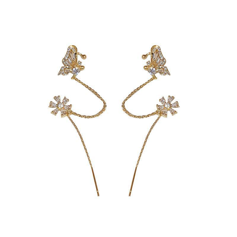 Butterfly Tassel Ear Cuff Without Piercing