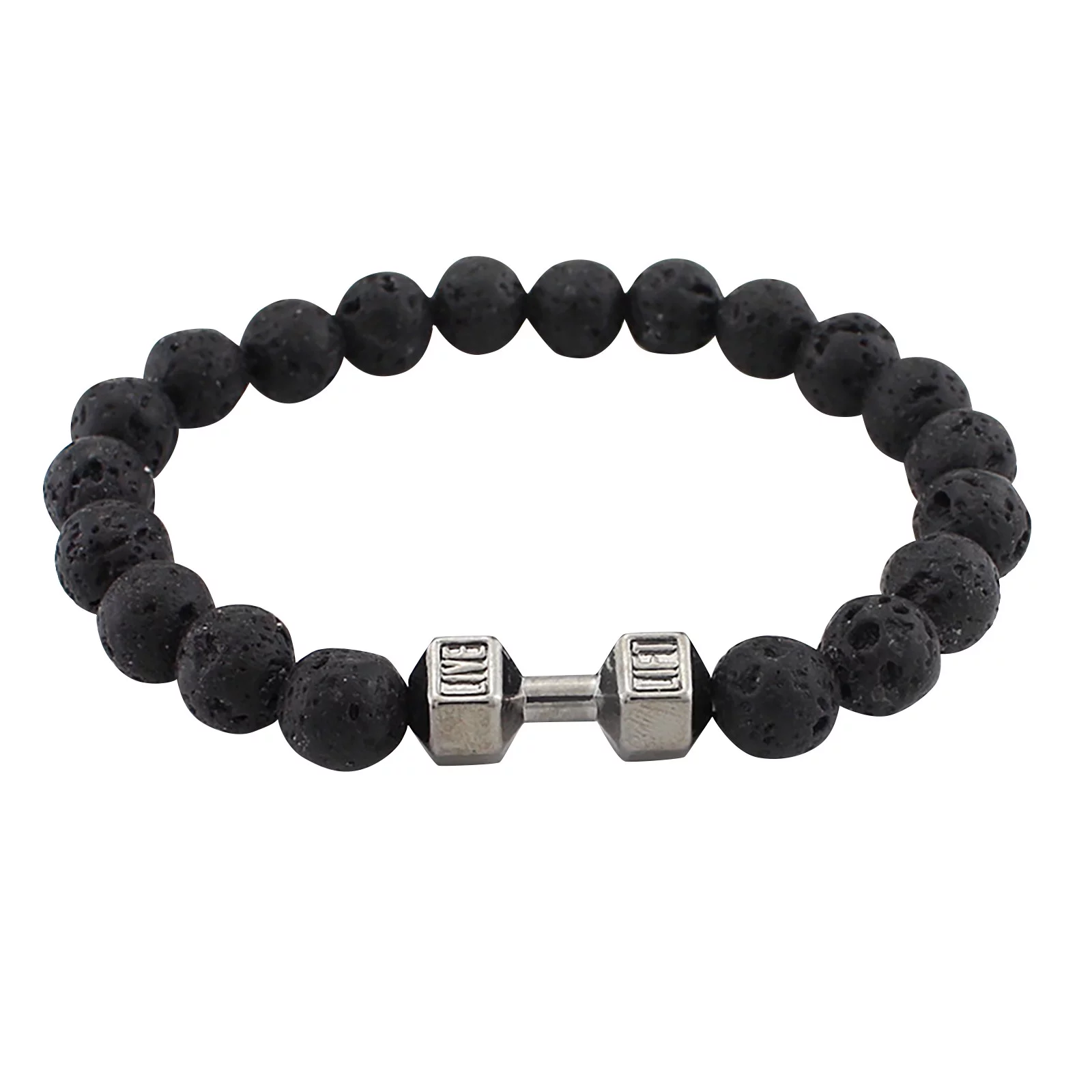 Father's Day Sale🔥8mm Lava Rock Dumbbell Bracelet