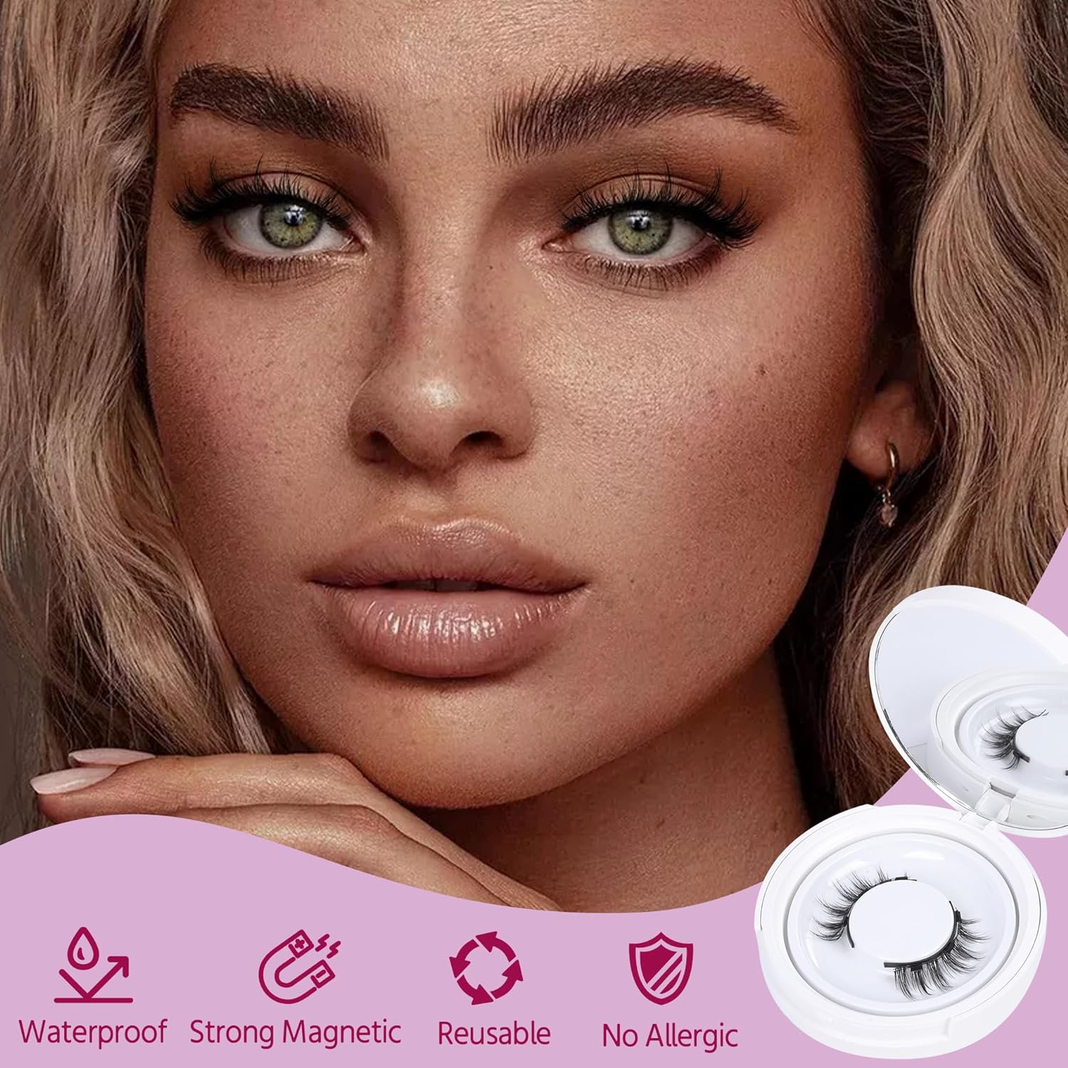 Magnetic Eyelashes without Eyeliner