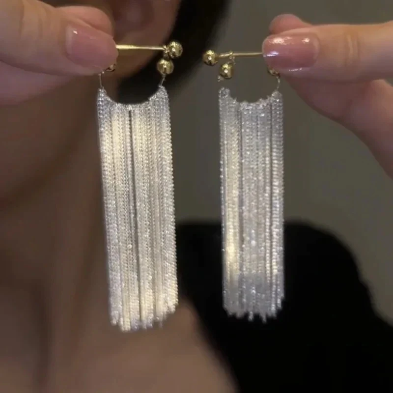 Galaxy Waterfall Tassel Earrings Hula Earrings
