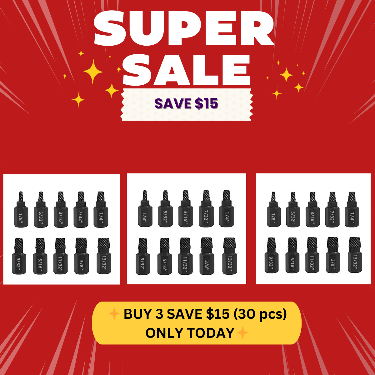 🔥HOT SALE 50% OFF 💖Head Bolt Screw Cap Extractor Broken (1Set/10pcs)