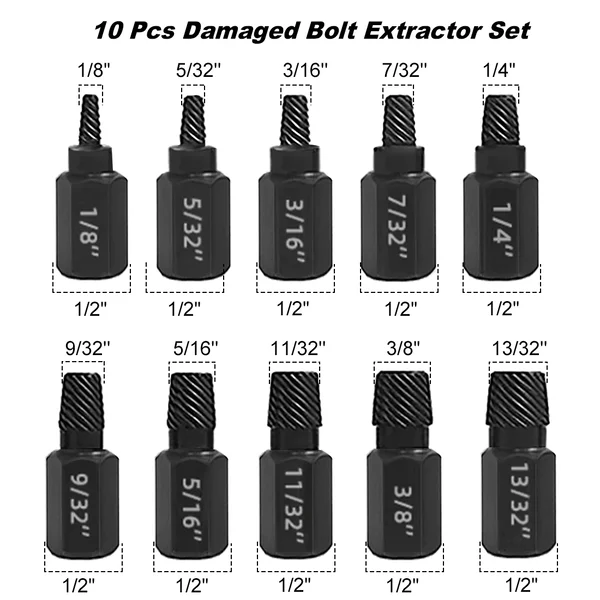 🔥HOT SALE 50% OFF 💖Head Bolt Screw Cap Extractor Broken (1Set/10pcs)